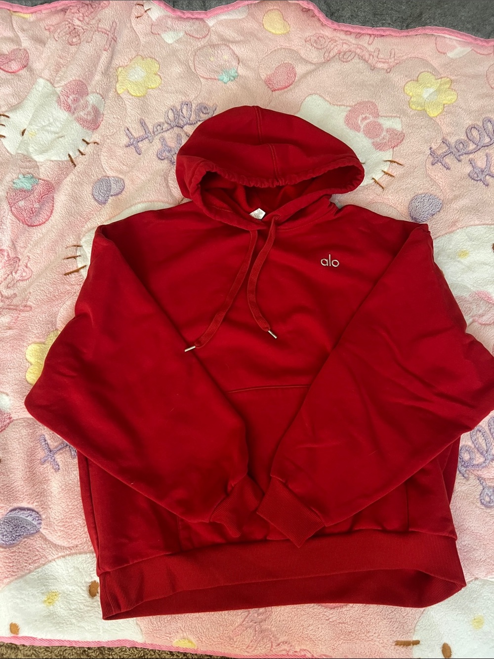 Alo Red Pullover Hoodie